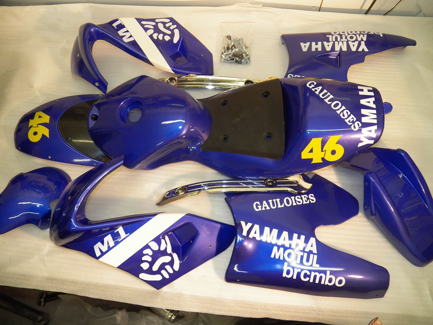 Kit De Carénage Complet Jaune/bleu Pour Pocket Bike (mini Moto) - Par HMParts - Neuf Sous Emballage