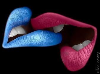 Blue and Pink lips Pictures, Images and Photos