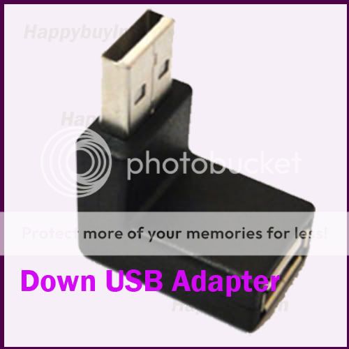 This low profile right angle USB adapters are perfect for tight fit 