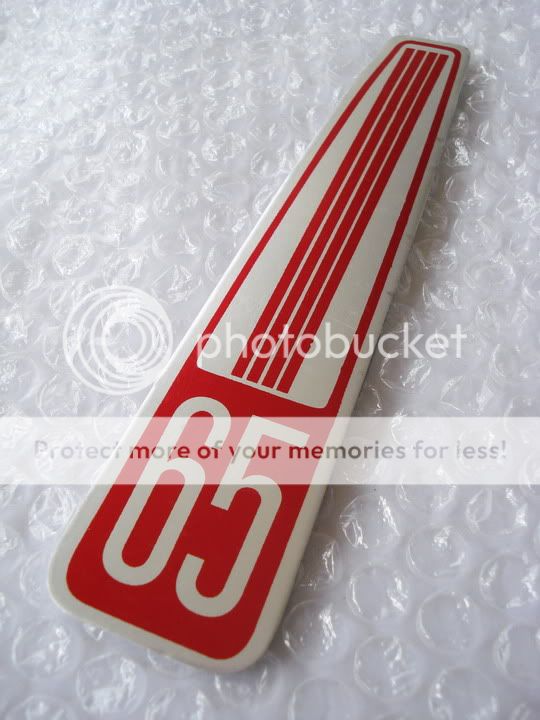 NOS ALUMINUIM EMBLEM TOP COVER HONDA CUB 65 C65 C65M  